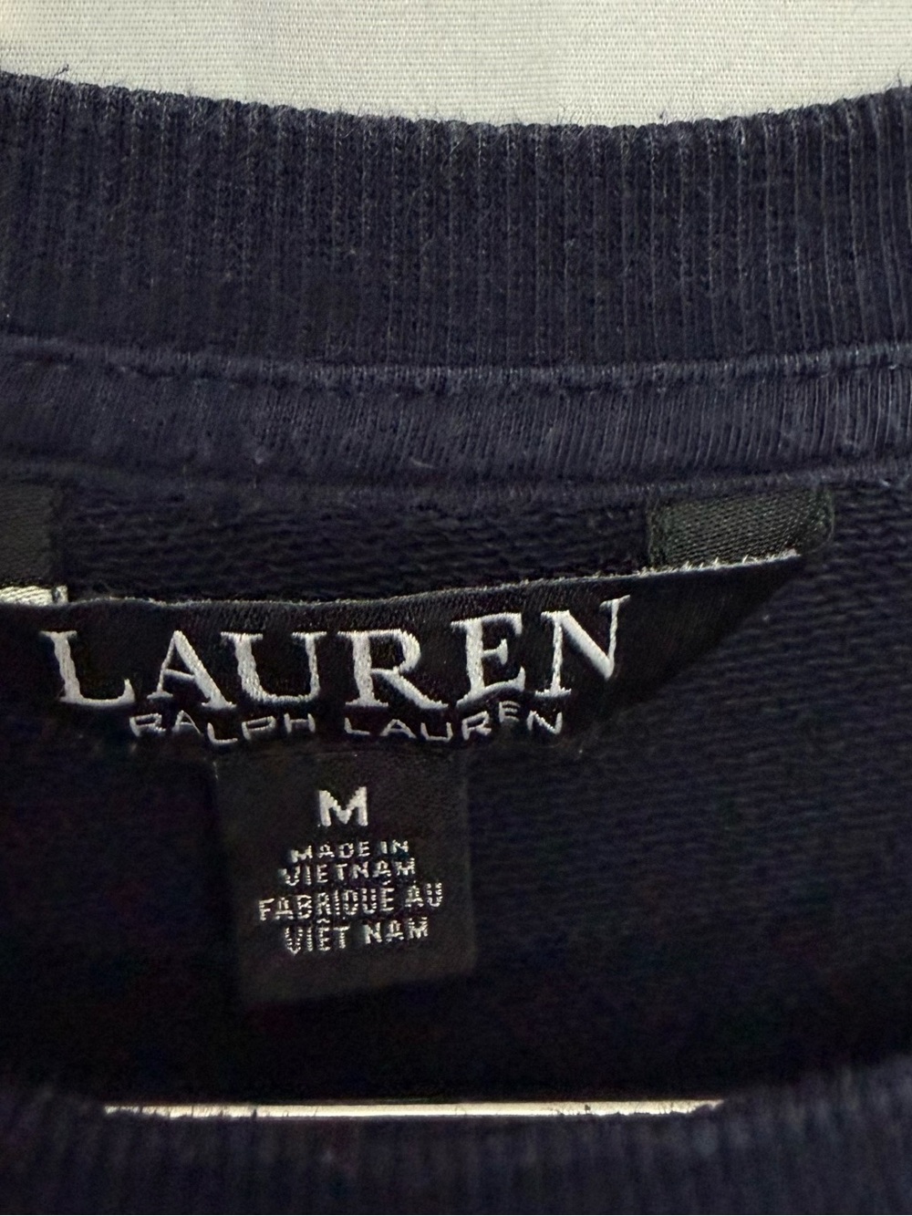 Lauren Ralph Lauren RLL Logo Navy Graphic Sweatshirt M - Picture 3 of 7